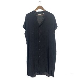 Billy Reid Silk Leaf Printed Shift Dress with Pockets xs